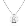 Initials Fabulous Alphabet Letter Necklace White Gold Layered Steel Jewellery - 42