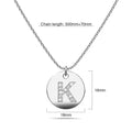 Initials Fabulous Alphabet Letter Necklace White Gold Layered Steel Jewellery - 44