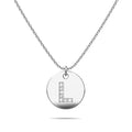 Initials Fabulous Alphabet Letter Necklace White Gold Layered Steel Jewellery - 46