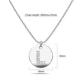 Initials Fabulous Alphabet Letter Necklace White Gold Layered Steel Jewellery - 48