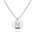 Initials Fabulous Alphabet Letter Necklace White Gold Layered Steel Jewellery - 54