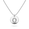 Initials Fabulous Alphabet Letter Necklace White Gold Layered Steel Jewellery - 58