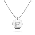 Initials Fabulous Alphabet Letter Necklace White Gold Layered Steel Jewellery - 62