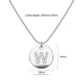 Initials Fabulous Alphabet Letter Necklace White Gold Layered Steel Jewellery - 92