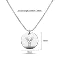 Initials Fabulous Alphabet Letter Necklace White Gold Layered Steel Jewellery - 100