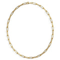Textured Paper-Clip Link Chain Necklace in Gold - Brilliant Co