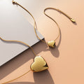 Solid Heart Necklace in Gold - Brilliant Co