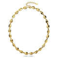 Interlock Coffee Bean Necklace in Gold - Brilliant Co