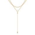 Layered Interlock Ring Necklace in Gold - Brilliant Co