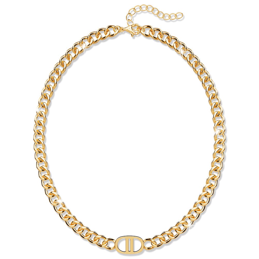 Chunky Weaver Necklace in Gold - Brilliant Co