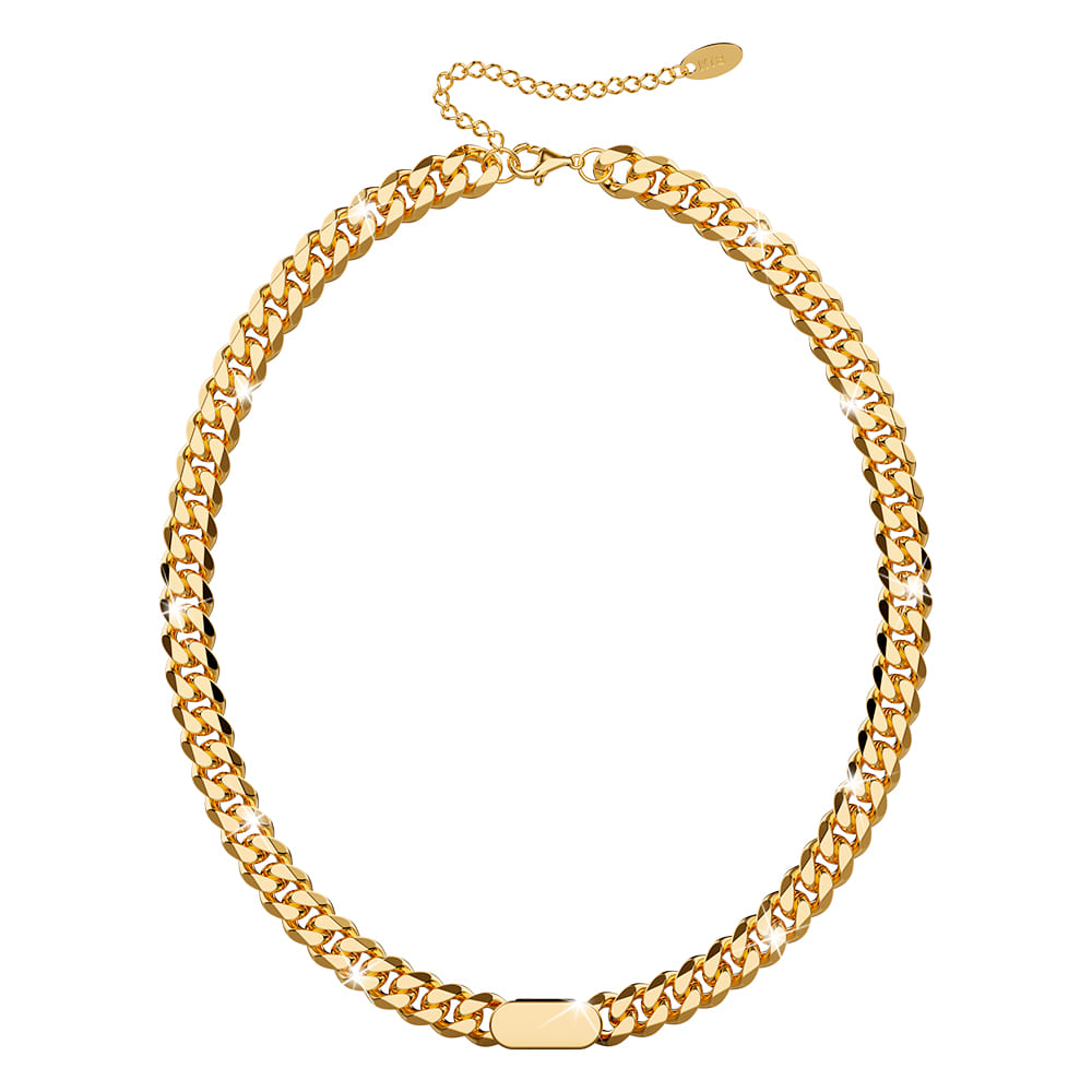 Jamila Cuban Chain Necklace In Gold