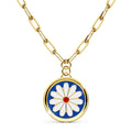 Bullion Blue Blossom Necklace in Gold
