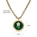 Verdant Floral Necklace in Gold