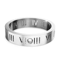 Romanian Numeral Ring In White Gold