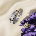 Romanian Numeral Ring In White Gold
