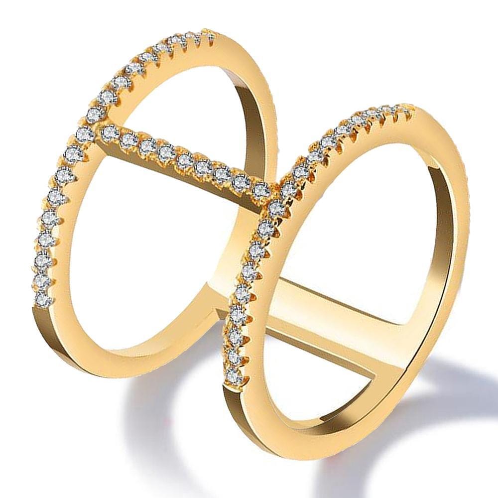 Gorgeous Monica Gold Plated Fashion Ring
