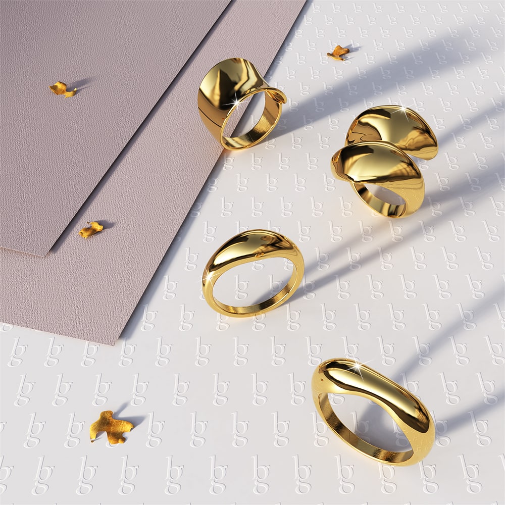 Folded Ring in Gold