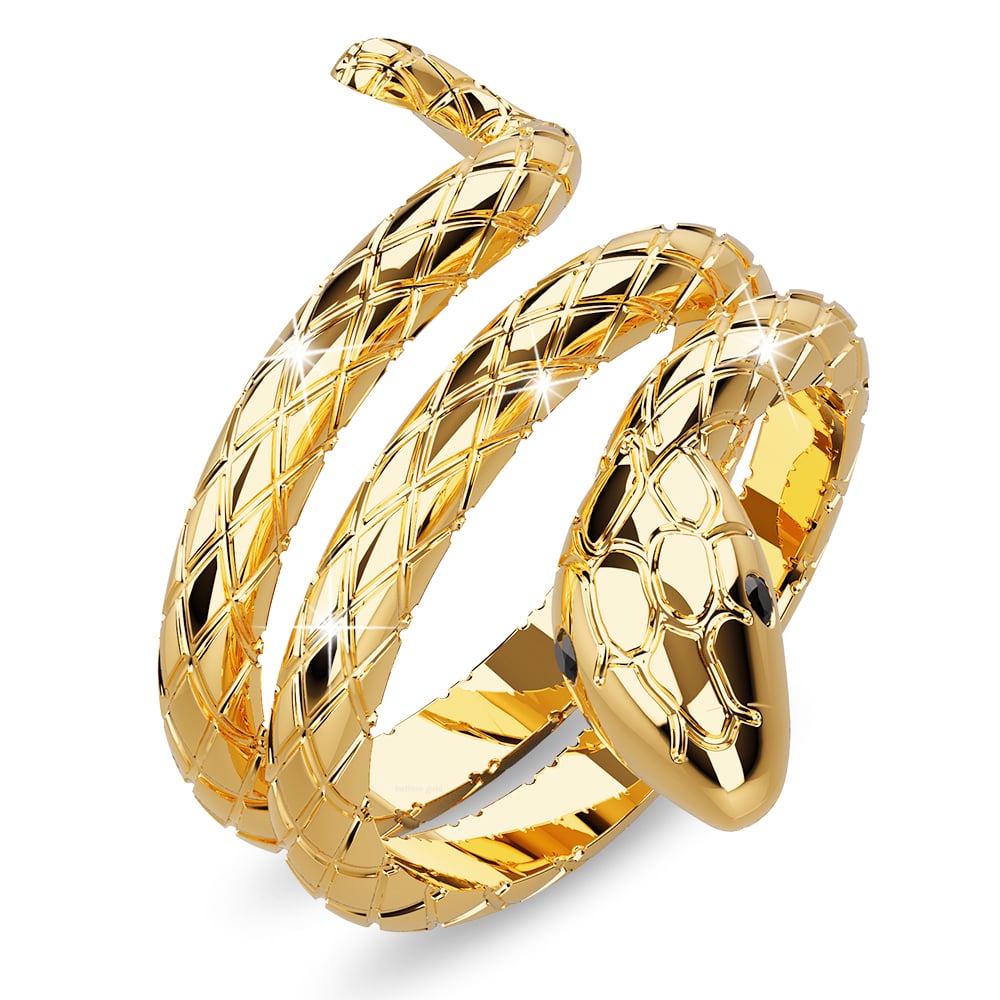 Cobra Coiled Ring In Gold