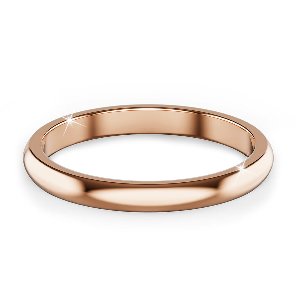 Camille Minimal Stacker Ring in Rose Gold