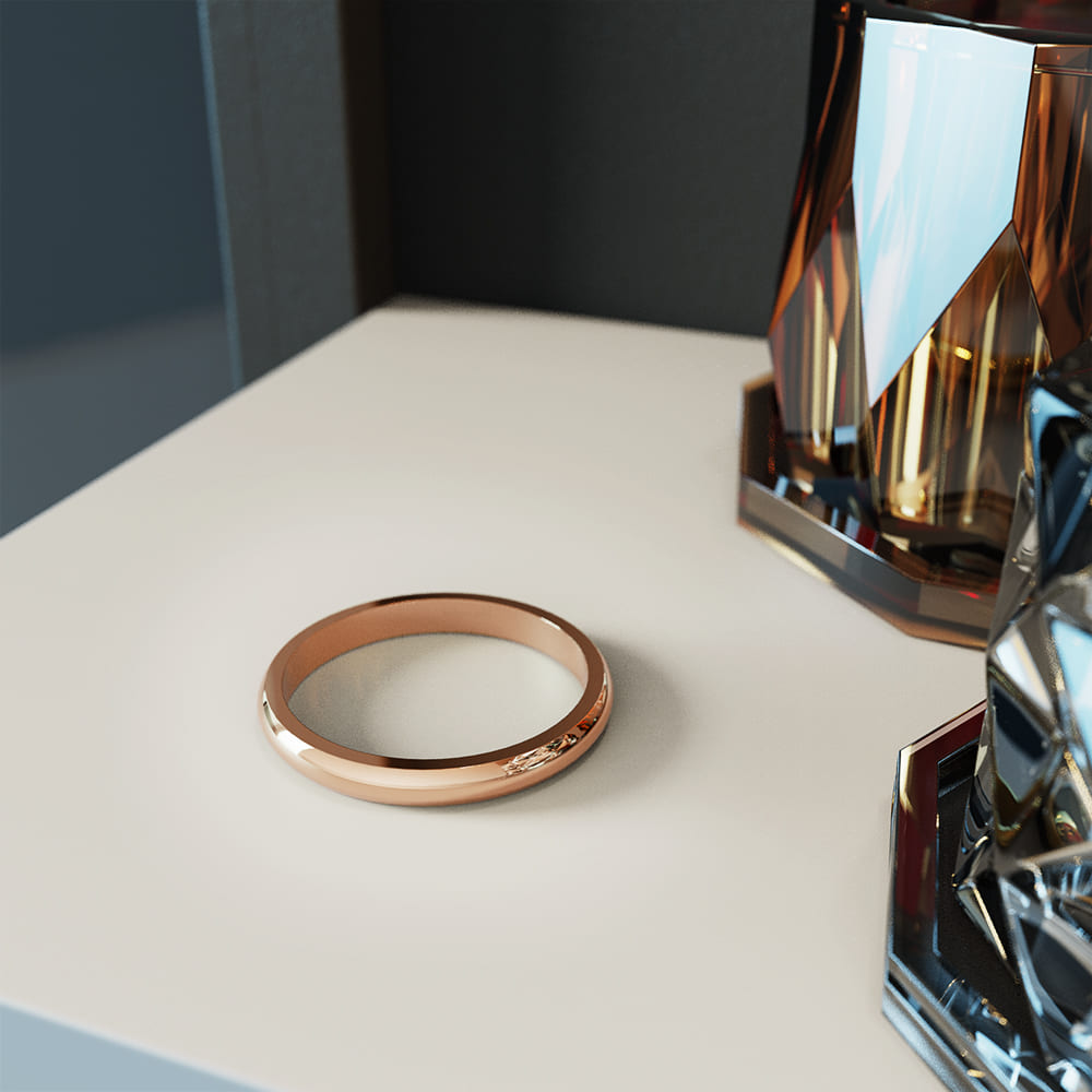 Camille Minimal Stacker Ring in Rose Gold