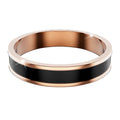 Ceres Timeless Ring Black Enamel Ring in Rose Gold