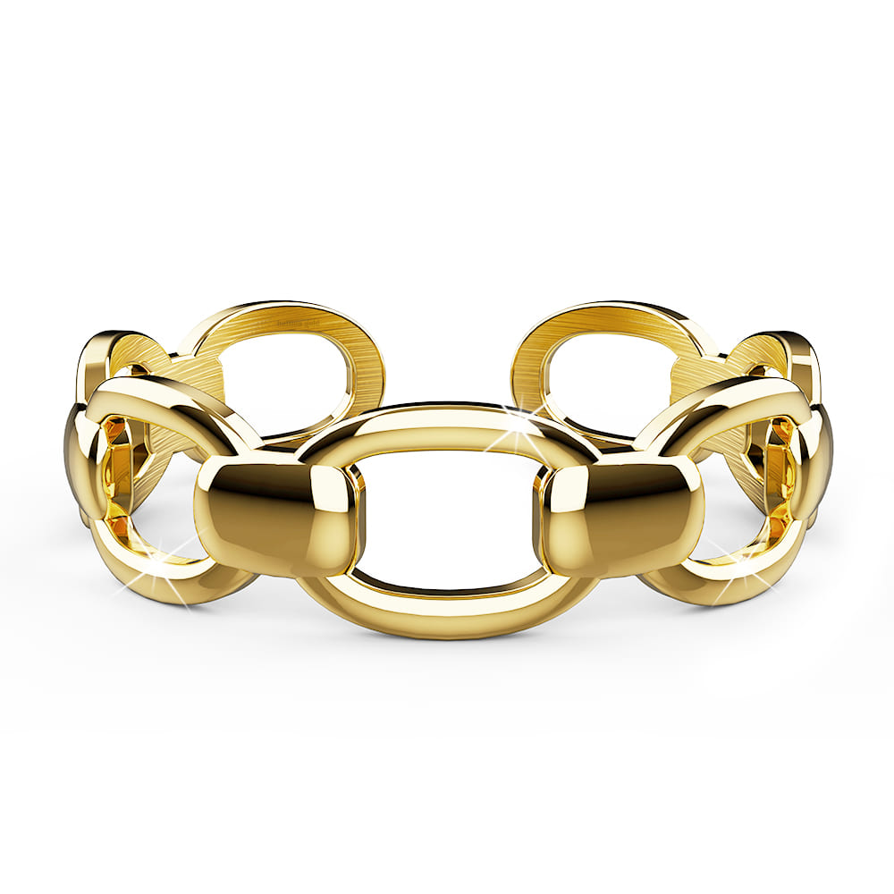 Adjustable Imperial Chain Link Ring in Gold