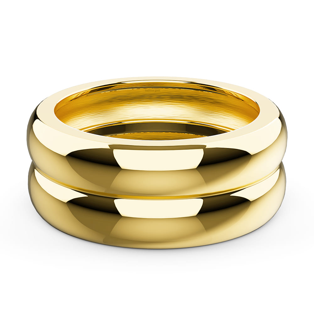 Twin Gleam Radiant Fusion Gold Layered Ring