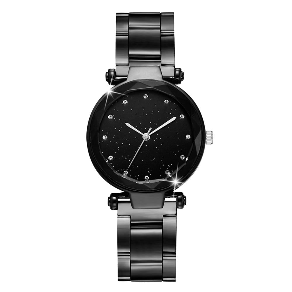 Bullion Gold Zaru Sparkly Watch-Black and Silver - Brilliant Co