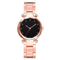 Bullion Gold Zaru Sparkly Watch-Black and Rose Gold - Brilliant Co