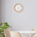 Cooper & Co. Connor 35cm Round Silent Non- Ticking Wall Clock Natural