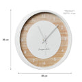 Cooper & Co. Connor 35cm Round Silent Non- Ticking Wall Clock Natural