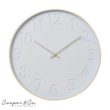 Cooper & Co. Anders 40cm Round Silent Non- Ticking Wall Clock