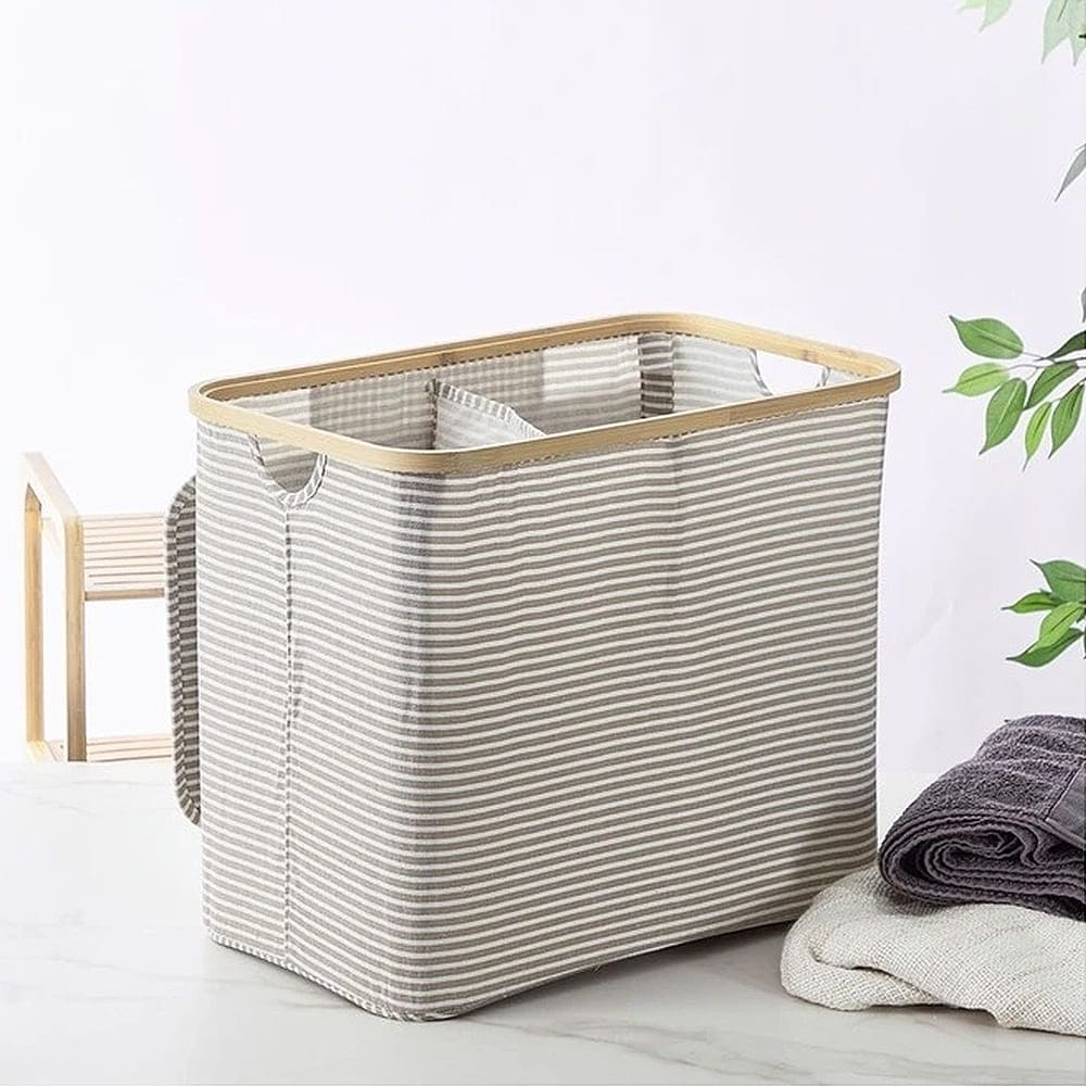 Cooper & Co. Laundry Foldable Twin Hamper Basket With Handles