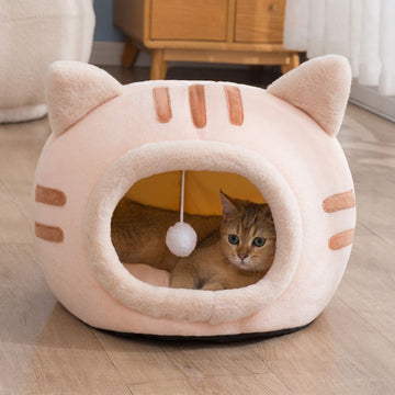 Orange Kitty Cat Purrfect Cave - Medium