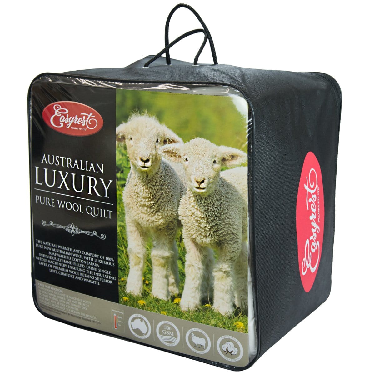 Easy Rest Australian Luxury 100% Pure Wool Quilt 500GSM - Queen - Brilliant Co