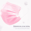 50Pk 3 Layer Protective Disposable Single Packing Face Masks - Pink - Brilliant Co