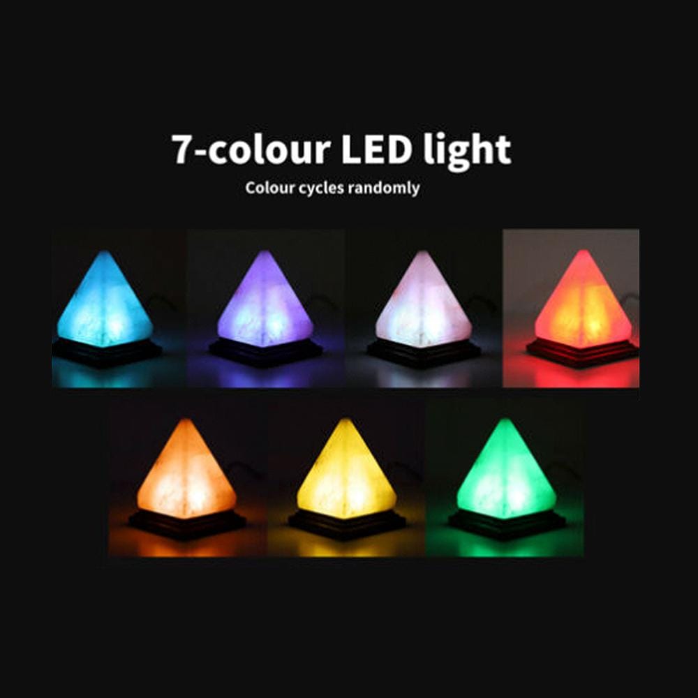 Natural Himalayan Salt Lamp USB Plug Pyramid