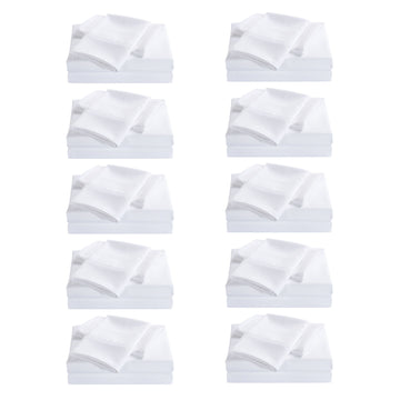 Royal Comfort 2000 Thread Count Original Bamboo Blend White Sheet Set 10 Pack