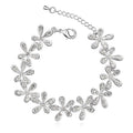Magnolia White Gold Bracelet Embellished with Swarovski® crystals