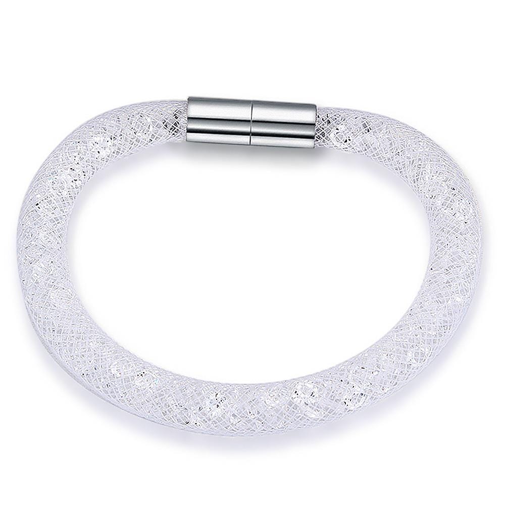 Mesh Single Wrap Bracelet Embellished with Swarovski®  crystals