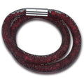 Mesh Double Wrap Bracelet Scarlet Embellished with Swarovski¬¨√Ü  crystals