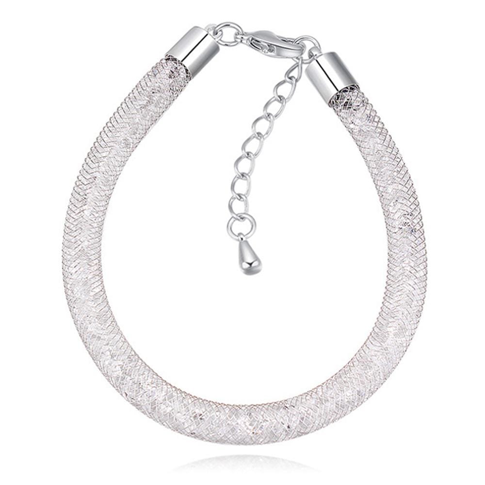 Mask Mesh Bracelet Embellished with Swarovski® crystals