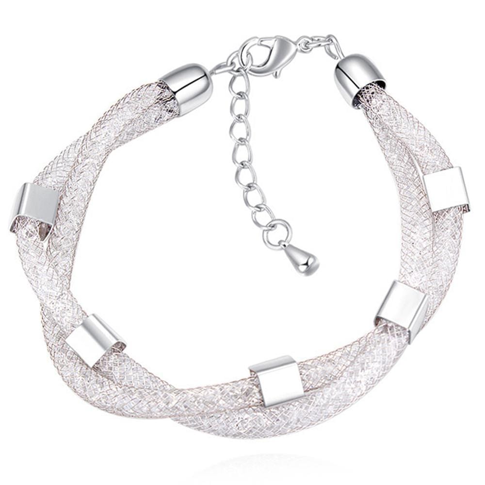 Charm Mesh Bracelet Embellished with Swarovski® crystals