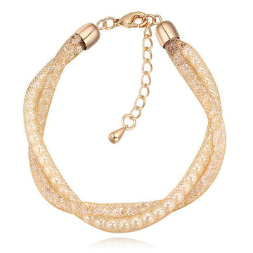 Mesh Entwined Bracelet Embellished with Swarovski® crystals