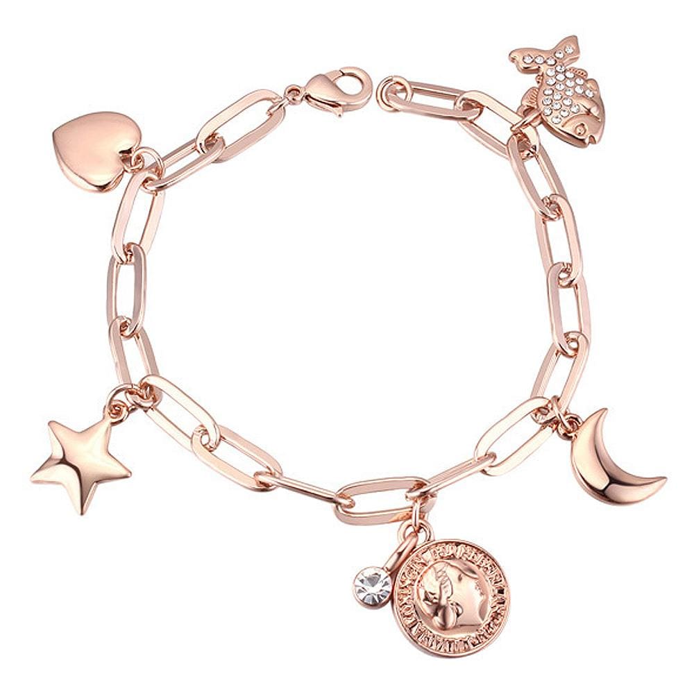 Cutie Charm Belcher Chain Bracelet Embellished with Swarovski® crystals