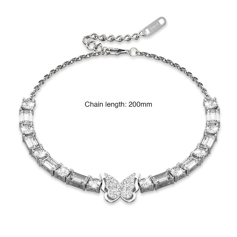 Rosalie Crystal Butterfly Bracelet