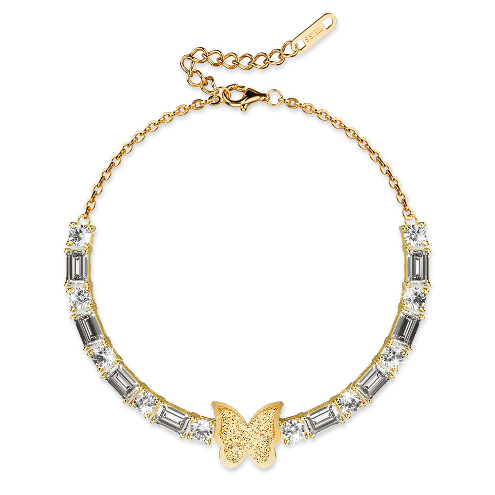 Rosalie Crystal Butterfly Bracelet