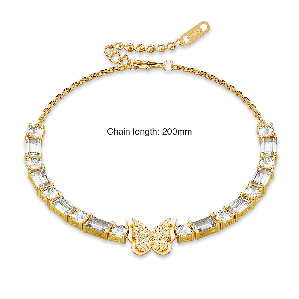 Rosalie Crystal Butterfly Bracelet