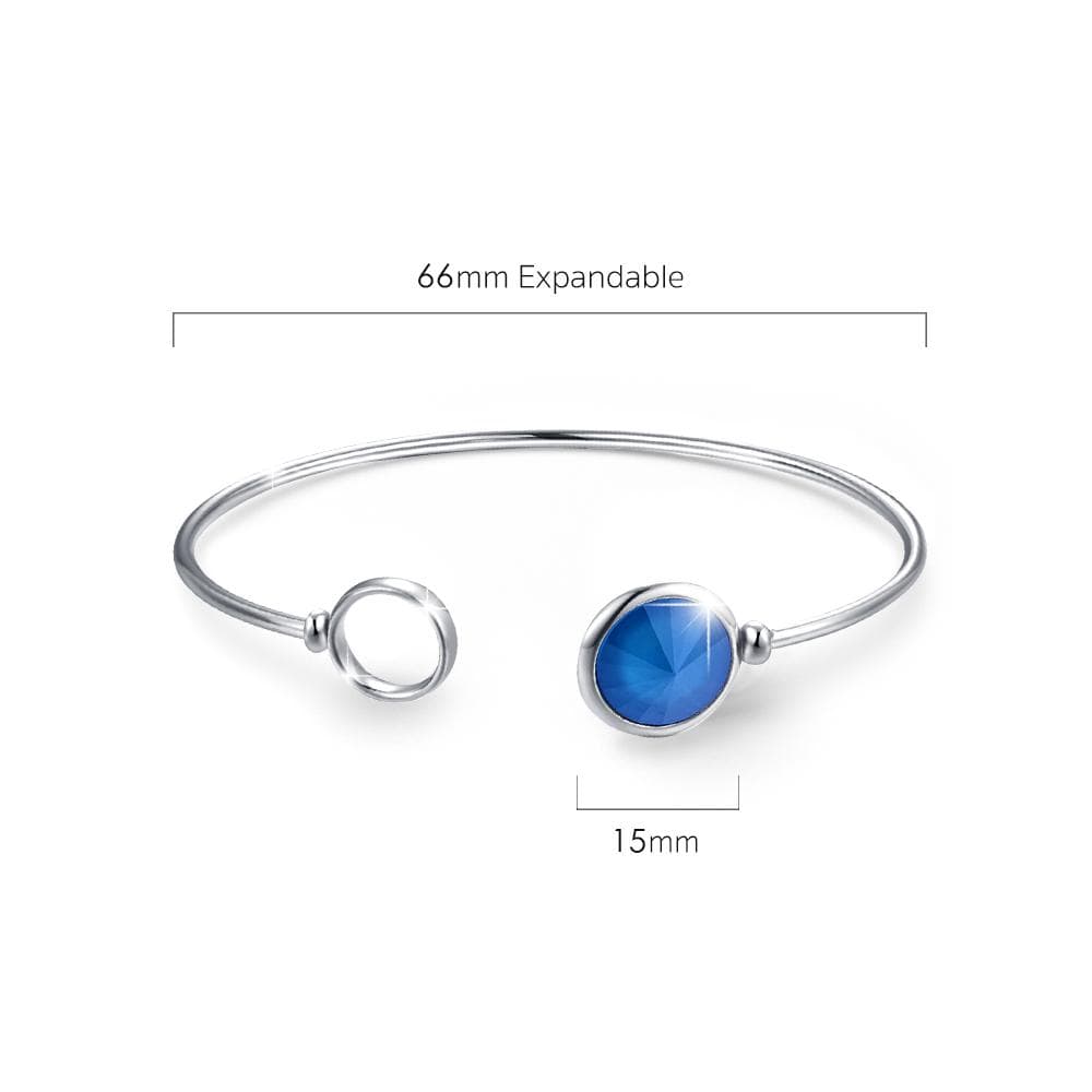 Pristine Bangle White Gold Embellished with Swarovski® crystals