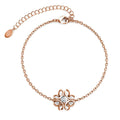 Rose Gold Blooming Flower Bracelet Embellished with Swarovski¬¨√Ü crystals